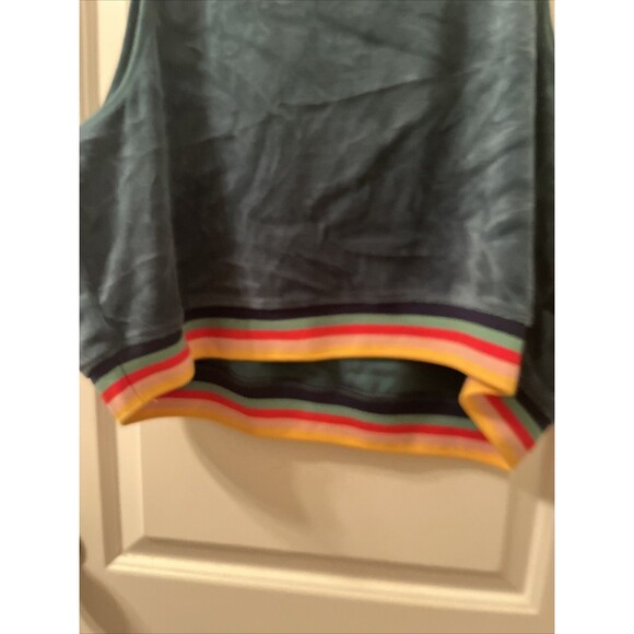 Wild Fable Women's Plus Velour Green Top Tank Cropped Striped Size 2X - Picture 12 of 12